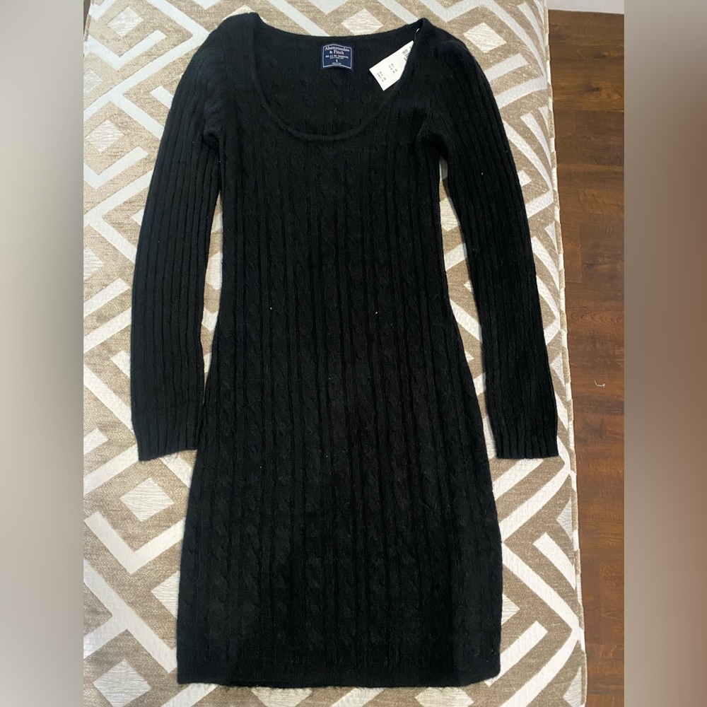 Long-Sleeve Mini Sweater Dress